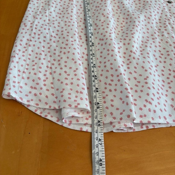 Loft 8 NWT white long flecked flutter sleeve midi dress - Picture 12 of 12